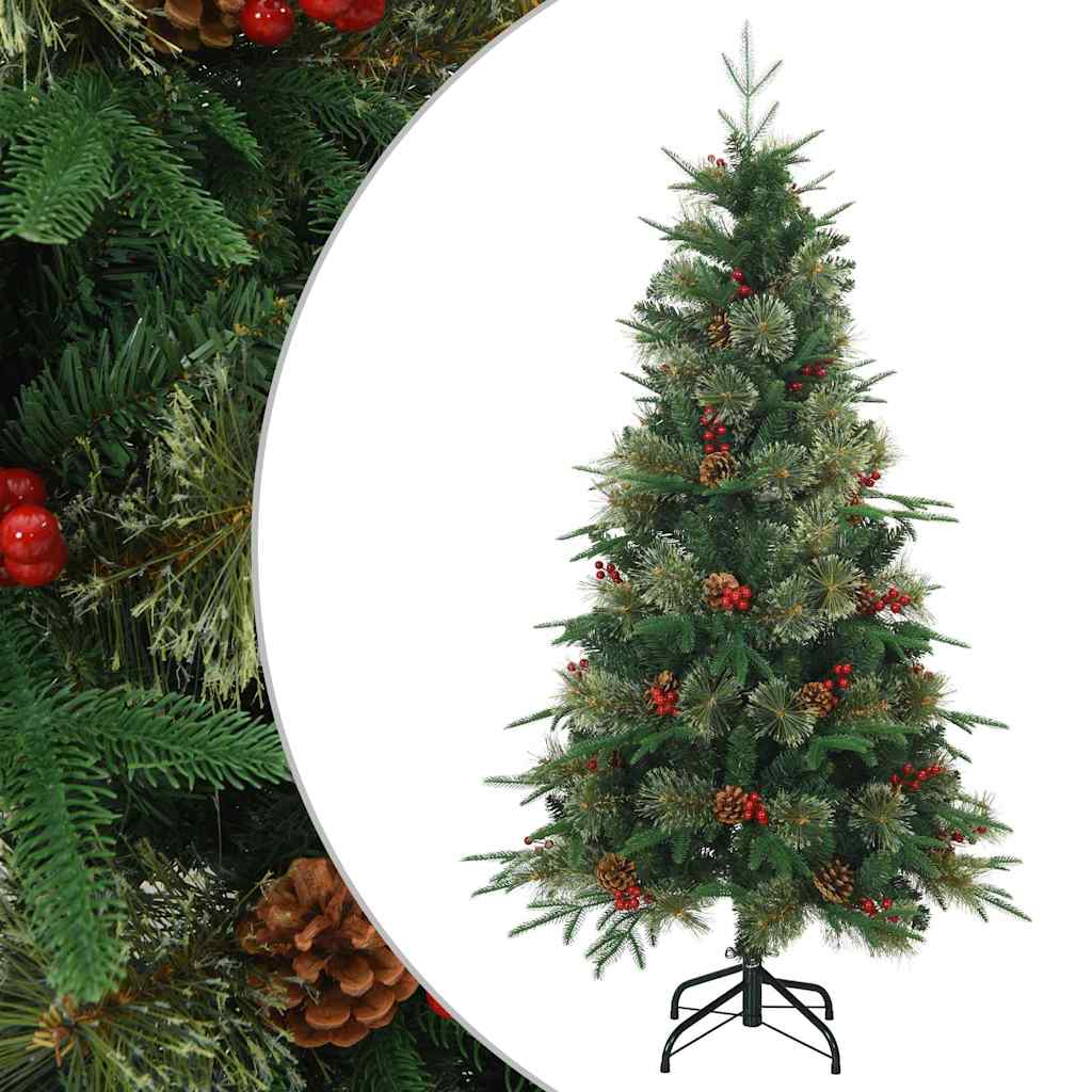 Kunstigt Hinged Juletræ Med Stativ Pvc Pe Og Stål - Billede 2