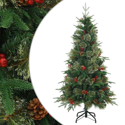 Kunstigt Hinged Juletræ Med Stativ Pvc Pe Og Stål - Billede 2