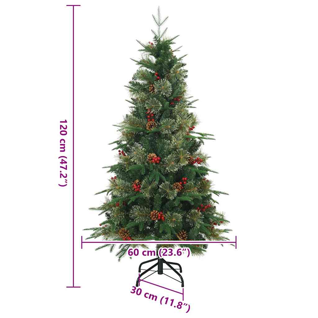 Kunstigt Hinged Juletræ Med Stativ Pvc Pe Og Stål - Billede 9