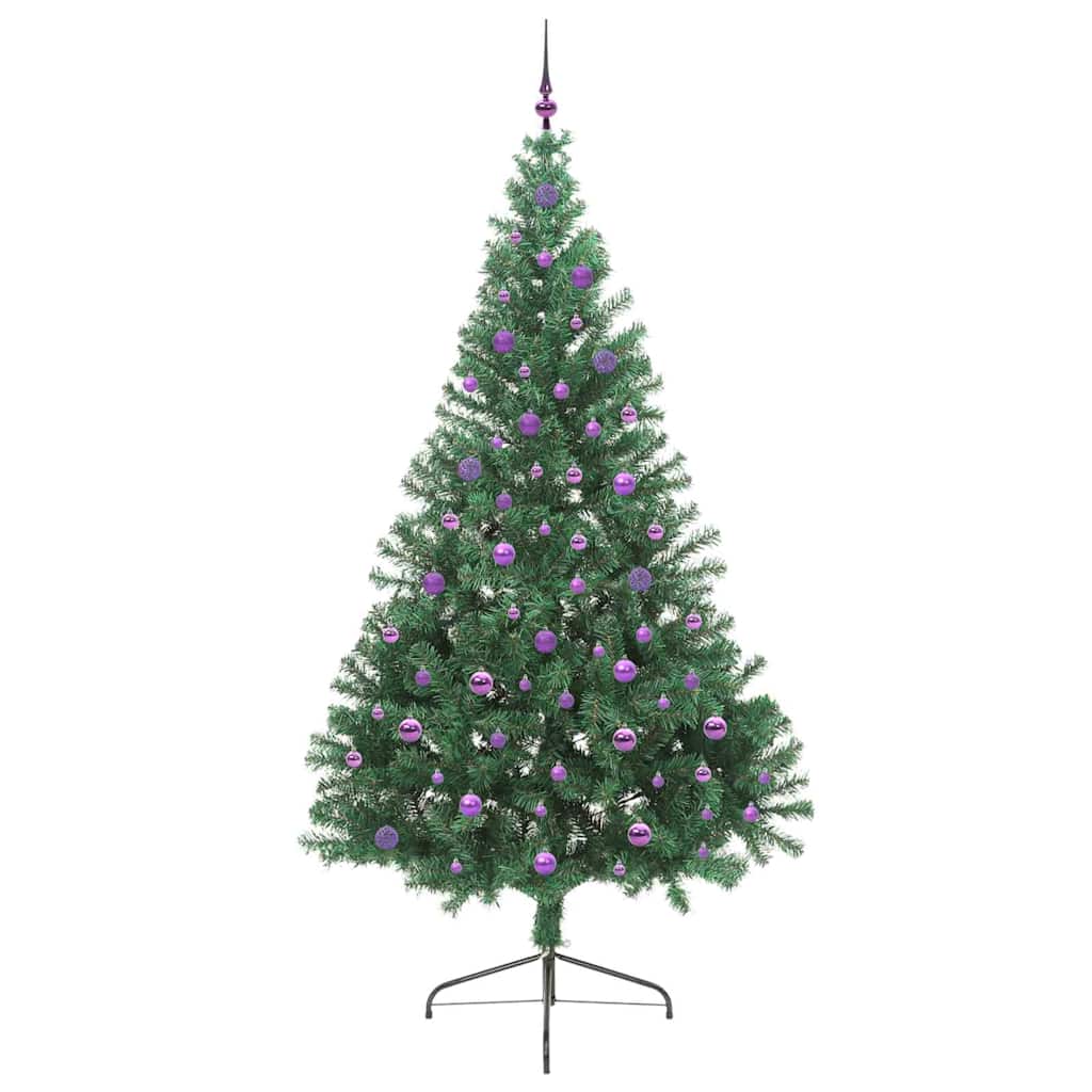 Kunstig Forbelyst Juletræ Med 300 Led'er 240 Cm Pvc - Billede 4