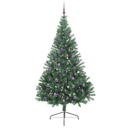 Kunstig Forbelyst Juletræ Med 300 Led'er 240 Cm Pvc - Billede 4