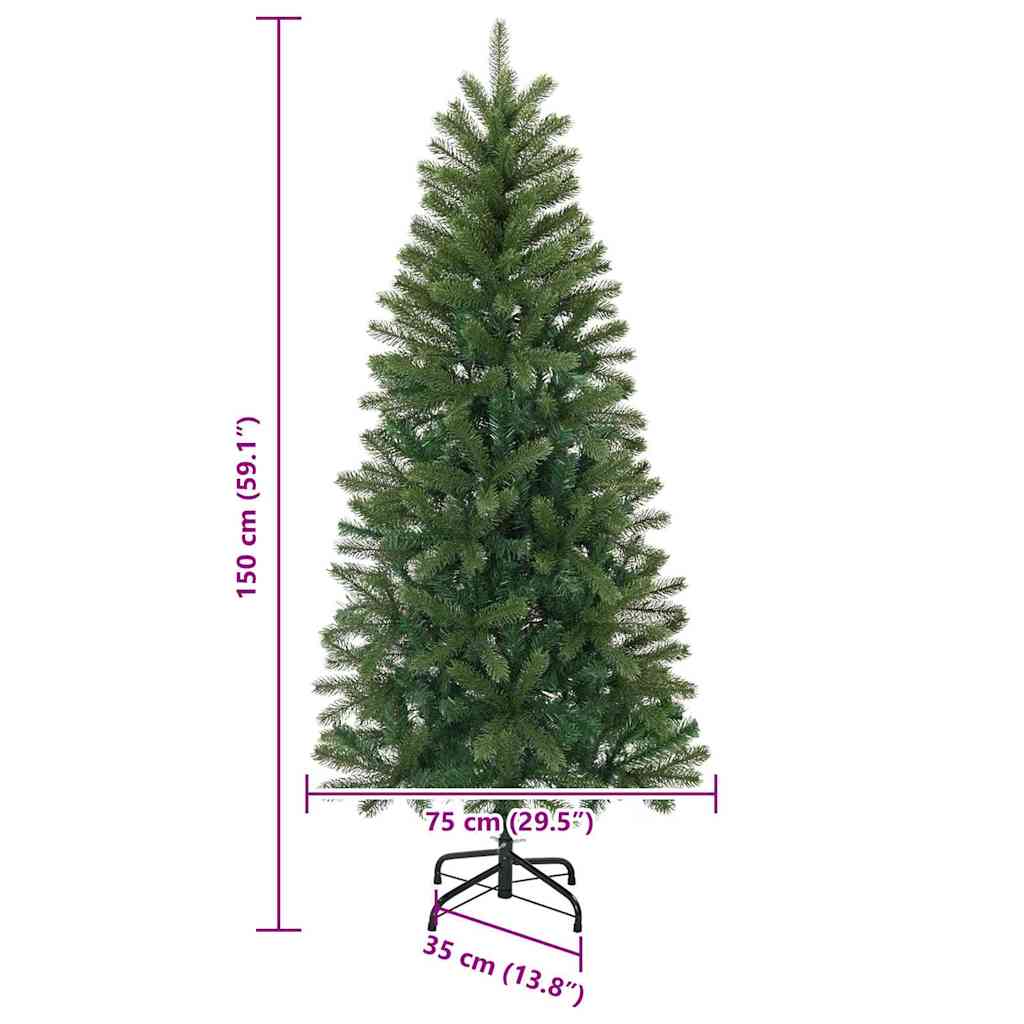 Kunstigt Juletræ Med 150 Led'er 150 Cm Pe Og Pvc - Billede 15