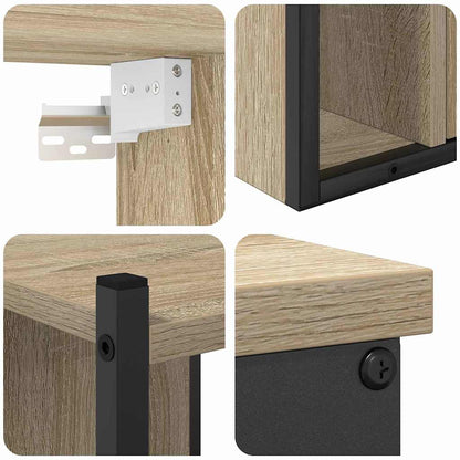 Badeværelsesmøbel Sæt Andet 4 Pcs Sonoma-eg 33 X 33 X 185.5 Cm - Billede 10