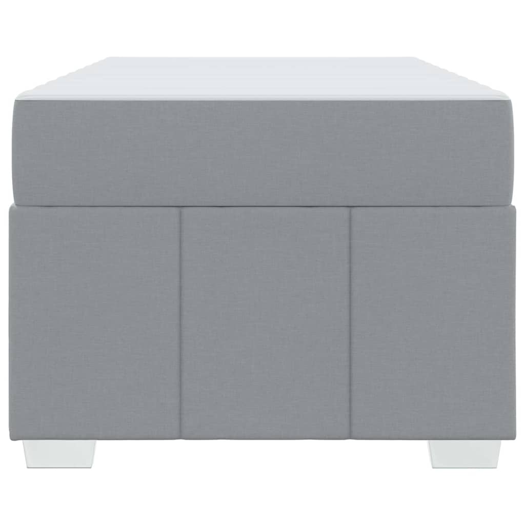 Sengestel Med Madras Lysegrå 90 X 190 Cm Stof - Billede 7