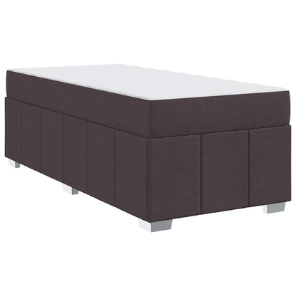 Sengestel Med Madras Mørkebrun 90 X 190 Cm Stof - Billede 2