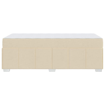 Sengestel Med Madras Creme 90 X 200 Cm Stof - Billede 7