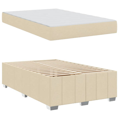 Sengestel Med Madras Creme 120 X 200 Cm Stof - Billede 5