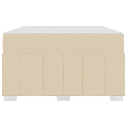 Sengestel Med Madras Creme 120 X 200 Cm Stof - Billede 6