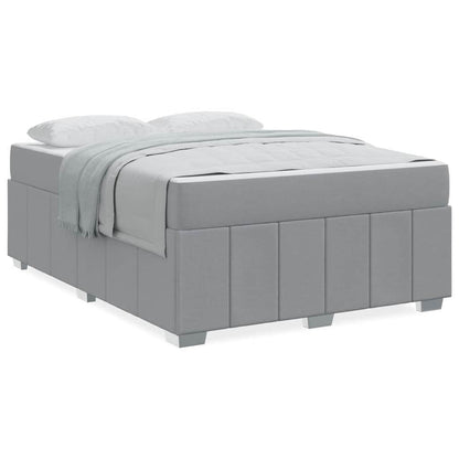 Sengestel Med Madras Lysegrå 160 X 200 Cm Stof - Billede 4