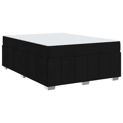Sengestel Med Madras Sort 160 X 200 Cm Stof - Billede 2