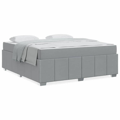 Sengestel Med Madras Lysegrå 180 X 200 Cm Stof - Billede 4