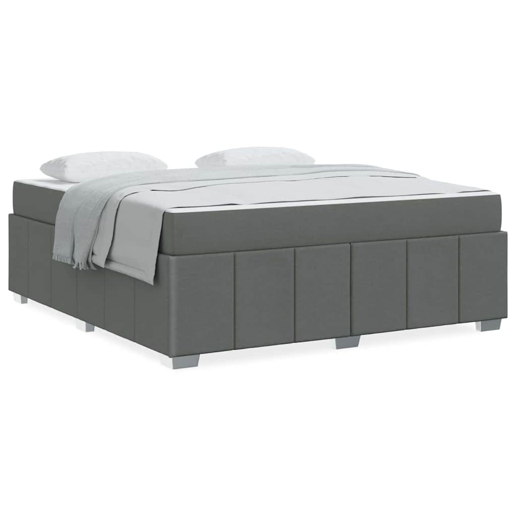 Sengestel Med Madras Mørkegrå 180 X 200 Cm Stof - Billede 4