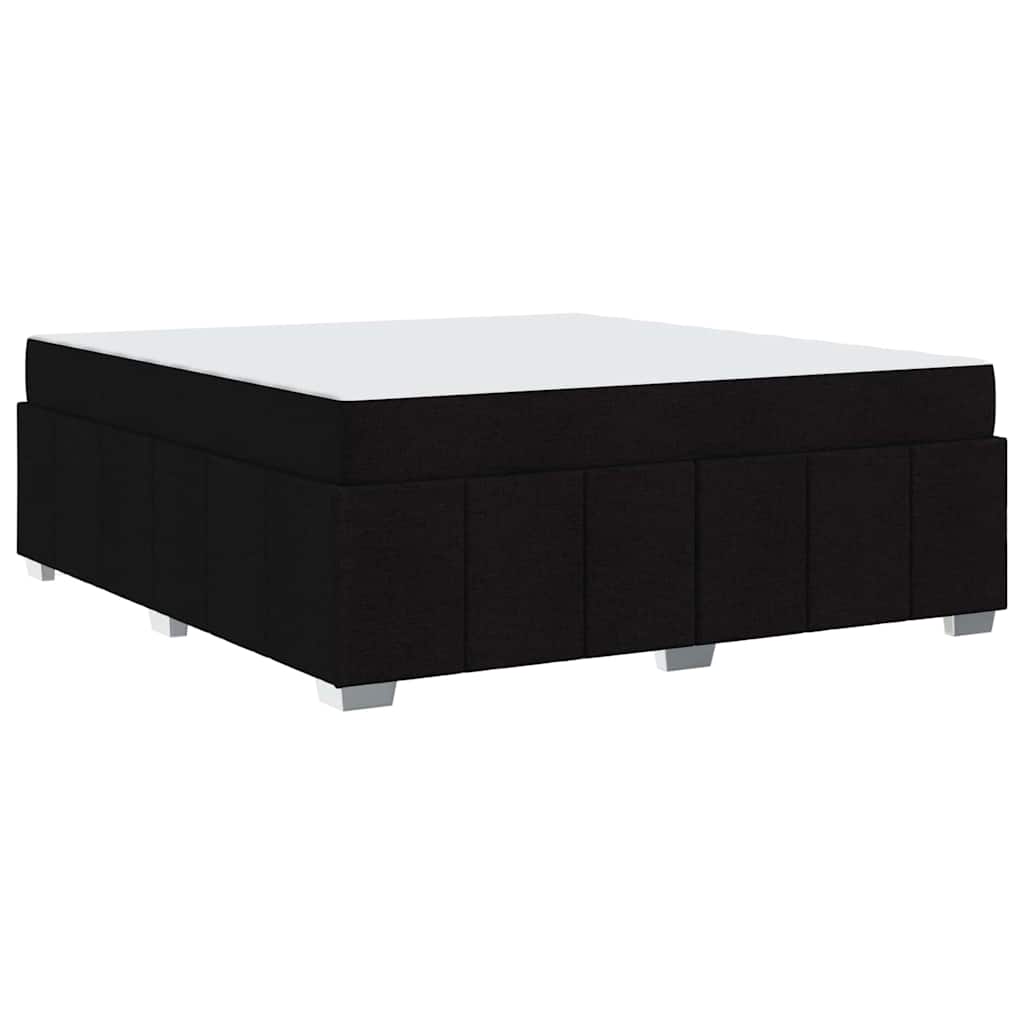 Sengestel Med Madras Sort 180 X 200 Cm Stof - Billede 2