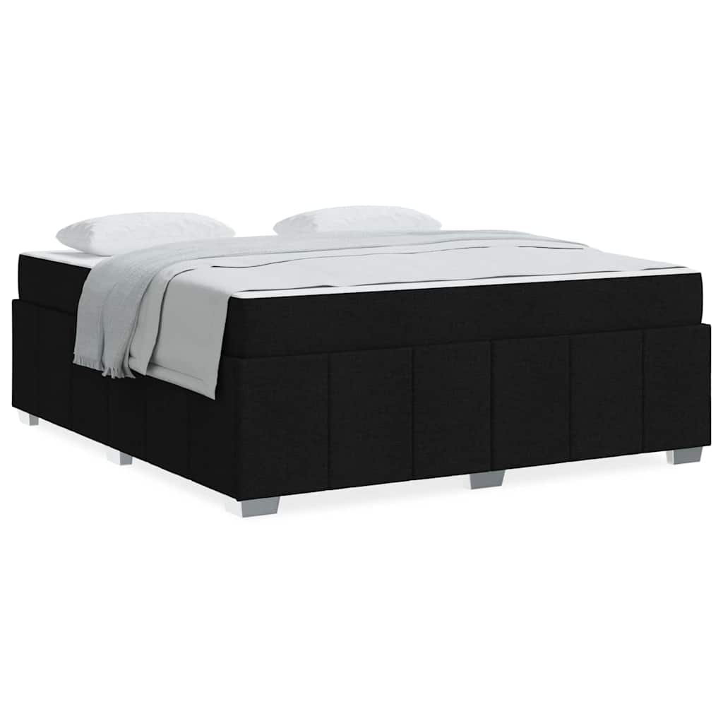 Sengestel Med Madras Sort 180 X 200 Cm Stof - Billede 4