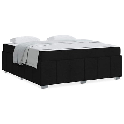 Sengestel Med Madras Sort 180 X 200 Cm Stof - Billede 4