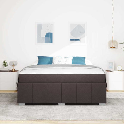 Sengestel Med Madras Mørkebrun 180 X 200 Cm Stof - Billede 4