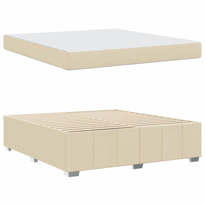 Sengestel Med Madras Creme 180 X 200 Cm Stof - Billede 5