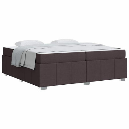 Sengestel Med Madras Mørkebrun 200 X 200 Cm Stof - Billede 3