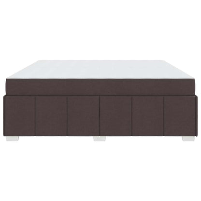 Sengestel Med Madras Mørkebrun 200 X 200 Cm Stof - Billede 7