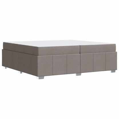 Sengestel Med Madras Gråbrun 200 X 200 Cm Stof - Billede 8