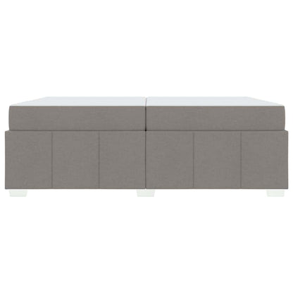 Sengestel Med Madras Gråbrun 200 X 200 Cm Stof - Billede 6
