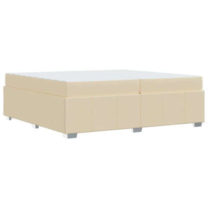 Sengestel Med Madras Creme 200 X 200 Cm Stof - Billede 8