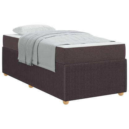 Sengeramme Med Madras Med Madras Mørkebrun 80 X 200 Cm Stof - Billede 3