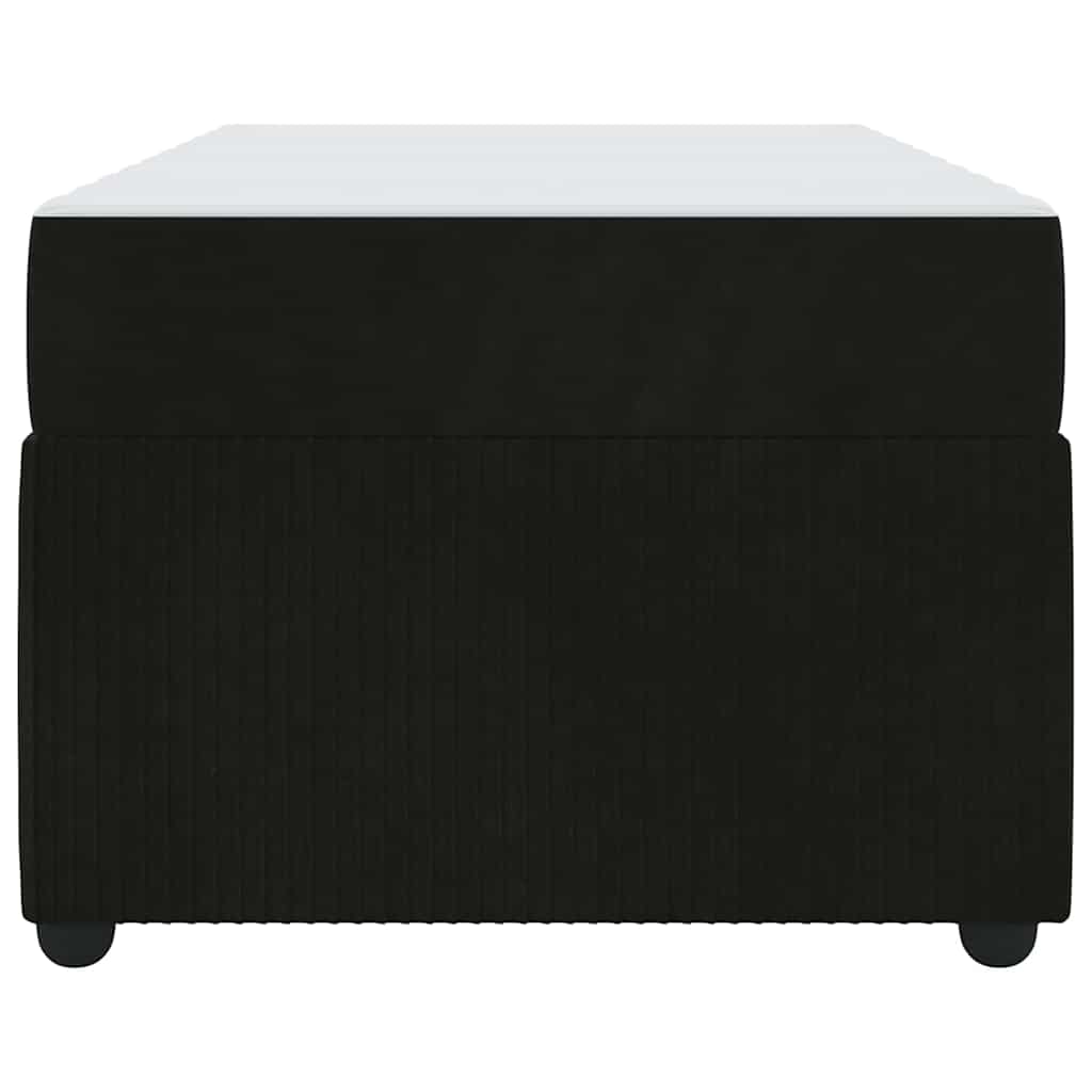 Sengeramme Med Madras Med Madras Sort 80 X 200 Cm Fløjl - Billede 7