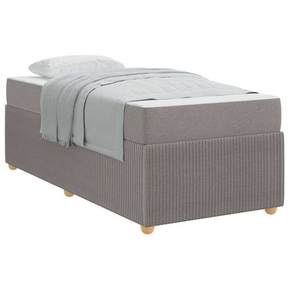 Sengeramme Med Madras Med Madras Gråbrun 90 X 190 Cm Stof - Billede 3