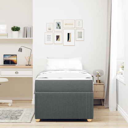 Sengeramme Med Madras Med Madras Mørkegrå 90 X 200 Cm Stof - Billede 5