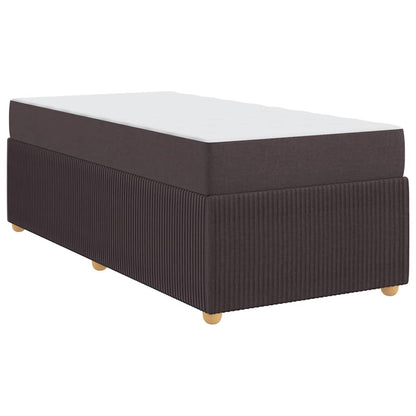 Sengeramme Med Madras Med Madras Mørkebrun 90 X 200 Cm Stof - Billede 2
