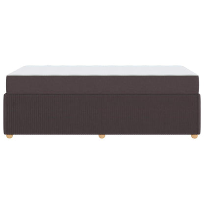 Sengeramme Med Madras Med Madras Mørkebrun 90 X 200 Cm Stof - Billede 7
