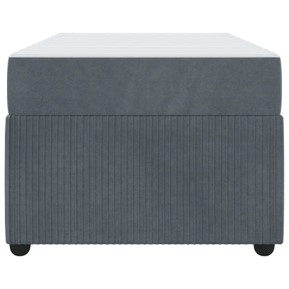 Sengeramme Med Madras Med Madras Mørkegrå 90 X 200 Cm Fløjl - Billede 7