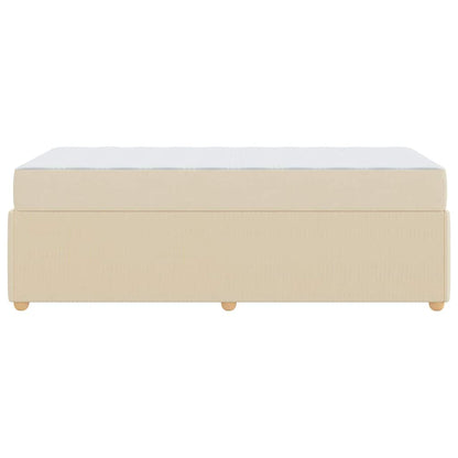 Sengeramme Med Madras Med Madras Creme 100 X 200 Cm Stof - Billede 7