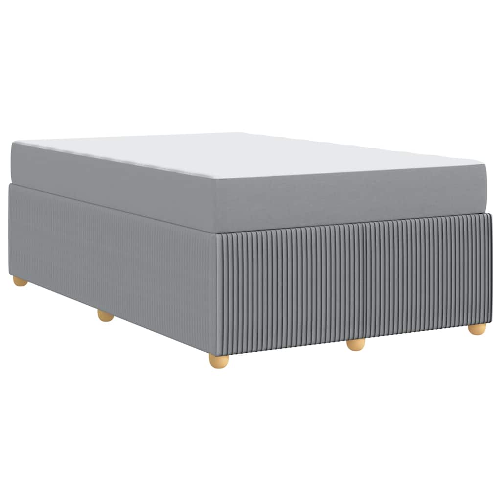 Sengeramme Med Madras Med Madras Lysegrå 120 X 190 Cm Stof - Billede 9