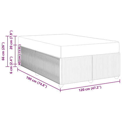 Sengeramme Med Madras Med Madras Mørkegrå 120 X 190 Cm Stof - Billede 12