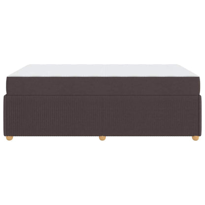 Sengeramme Med Madras Med Madras Mørkebrun 120 X 190 Cm Stof - Billede 7