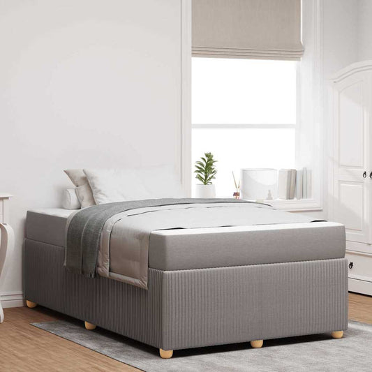 Sengeramme Med Madras Med Madras Gråbrun 120 X 190 Cm Stof - Hovedbillede