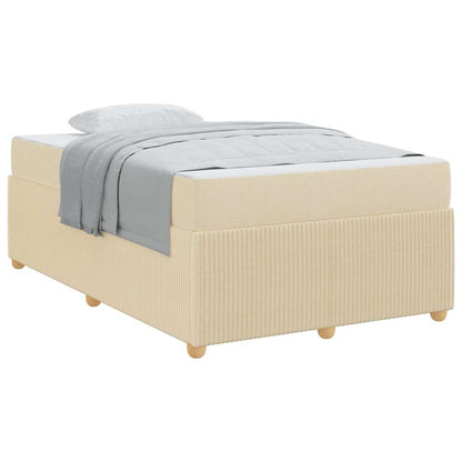 Sengeramme Med Madras Med Madras Creme 120 X 190 Cm Stof - Billede 3