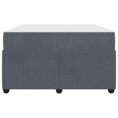 Sengeramme Med Madras Med Madras Mørkegrå 120 X 190 Cm Fløjl - Billede 7