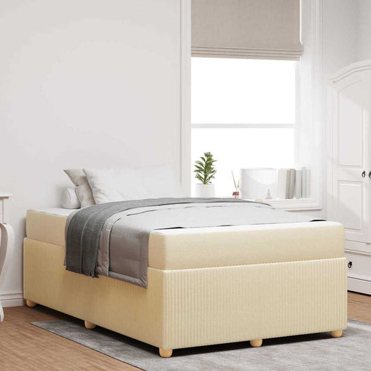 Sengeramme Med Madras Med Madras Creme 120 X 200 Cm Stof - Hovedbillede