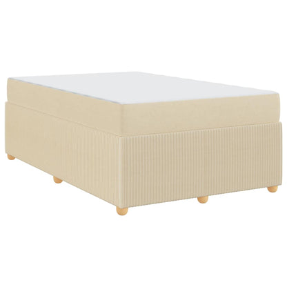 Sengeramme Med Madras Med Madras Creme 120 X 200 Cm Stof - Billede 2