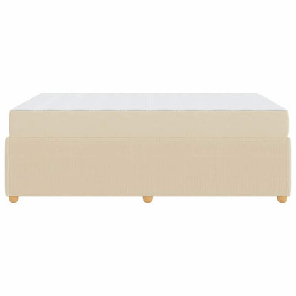 Sengeramme Med Madras Med Madras Creme 120 X 200 Cm Stof - Billede 7