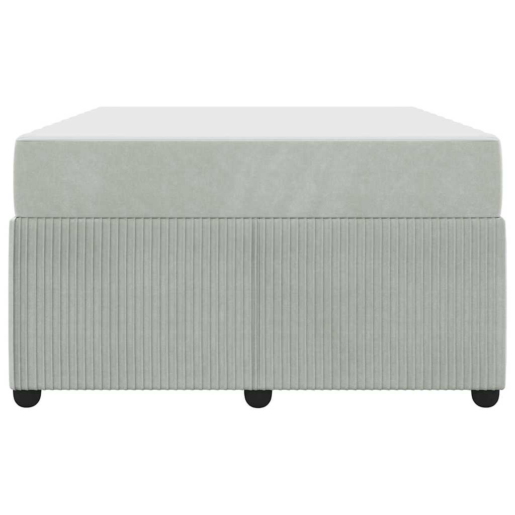 Sengeramme Med Madras Med Madras Lysegrå 120 X 200 Cm Fløjl - Billede 7