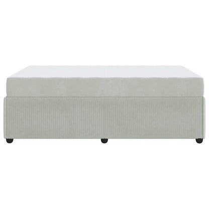 Sengeramme Med Madras Med Madras Lysegrå 120 X 200 Cm Fløjl - Billede 8