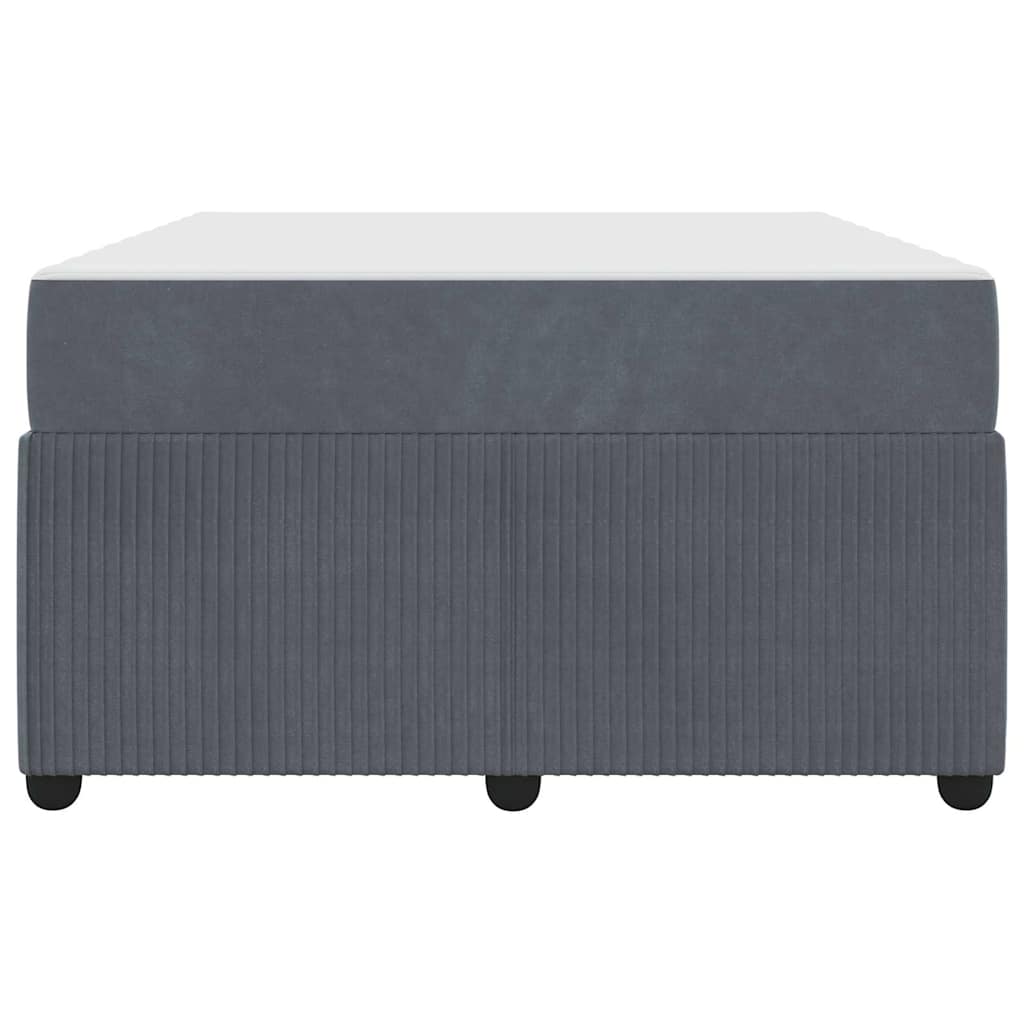 Sengeramme Med Madras Med Madras Mørkegrå 120 X 200 Cm Fløjl - Billede 7