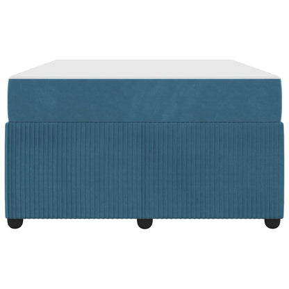 Sengeramme Med Madras Med Madras Blå 120 X 200 Cm Fløjl - Billede 6