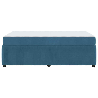 Sengeramme Med Madras Med Madras Blå 120 X 200 Cm Fløjl - Billede 7