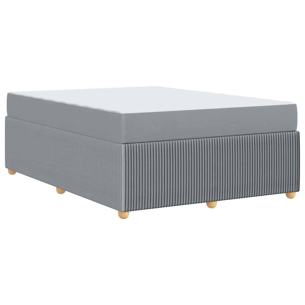 Sengeramme Med Madras Med Madras Lysegrå 140 X 200 Cm Stof - Billede 9