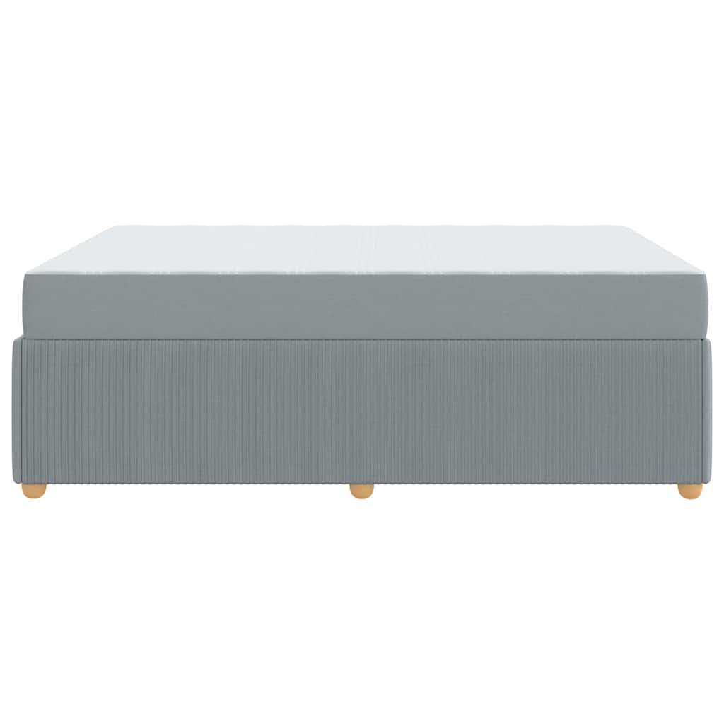 Sengeramme Med Madras Med Madras Lysegrå 140 X 200 Cm Stof - Billede 8